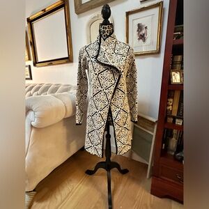 Baroque style, gold thread, embellished sweater jacket